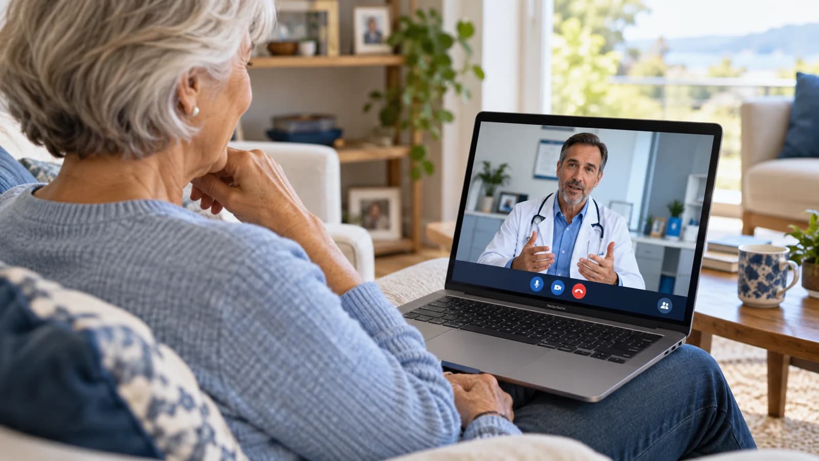 Illustrative online doctor consultation